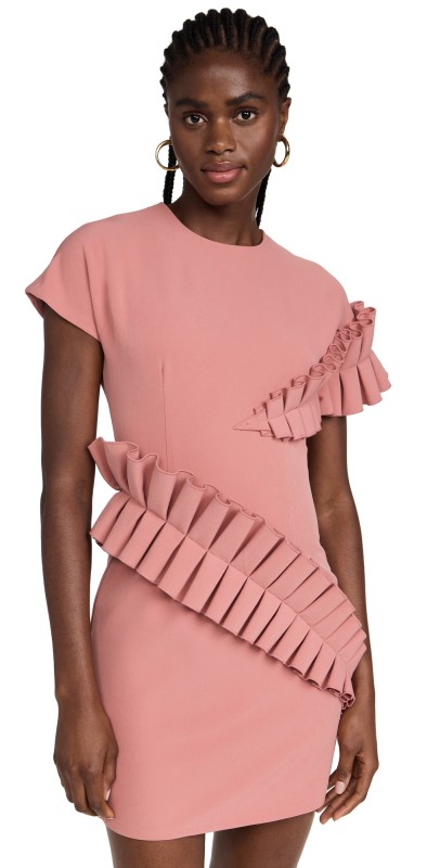 Andrea Iyamah Safia Dress Peach Rose