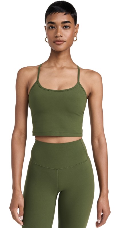 Splits59 Airweight Crop Tank Olive