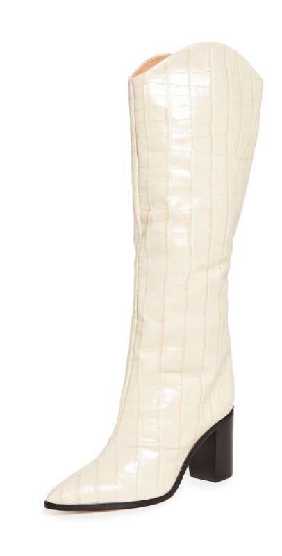 Schutz Maryana Block Boots Egg Shell