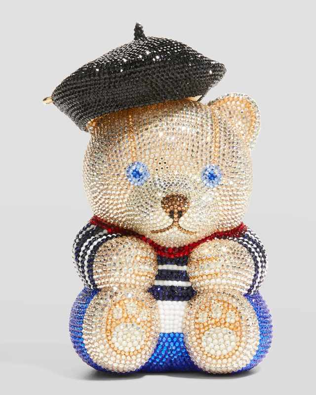 Teddy Bear Henri Crystal Clutch Bag