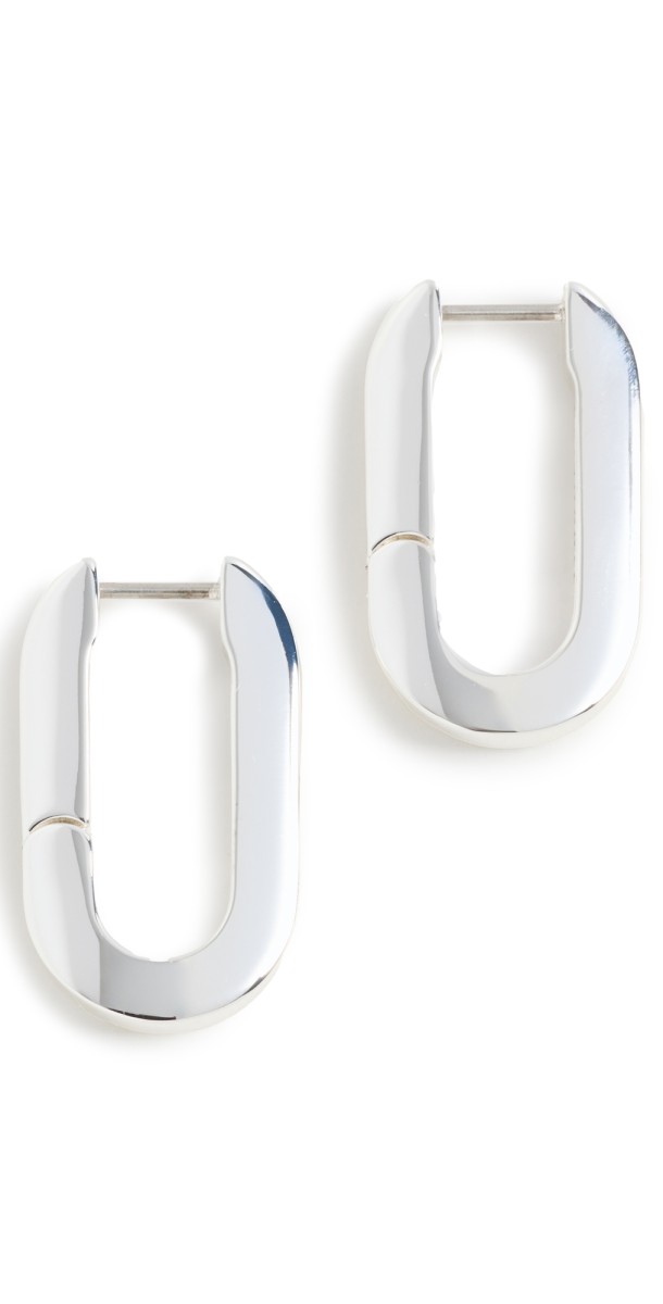 Jenny Bird U-Link Earrings High Polish Silver