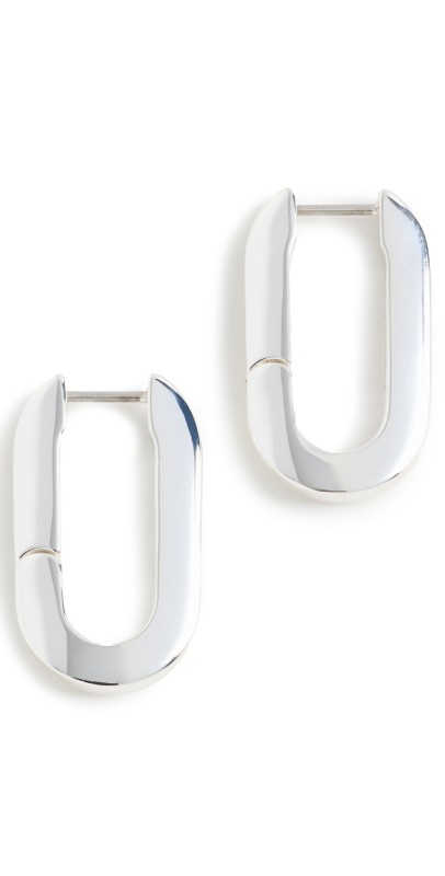 Jenny Bird U-Link Earrings High Polish Silver
