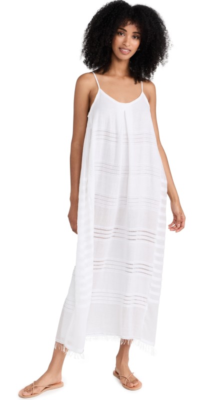 lemlem Abira Slip Dress White