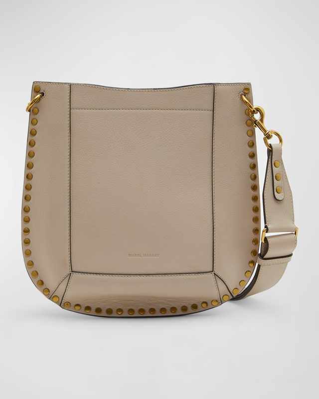 Oskan Studded Grainy Leather Shoulder Bag