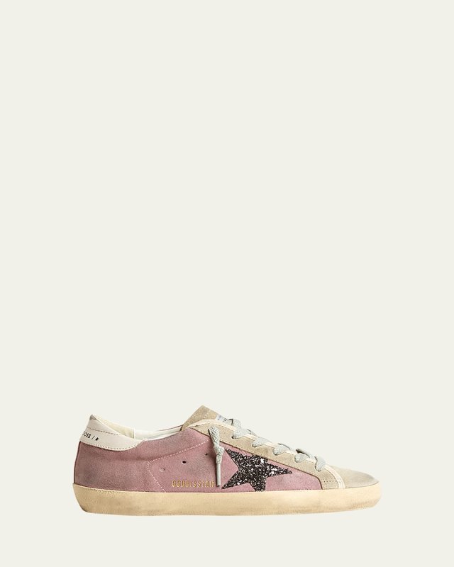Superstar Glitter Suede Low-Top Sneakers