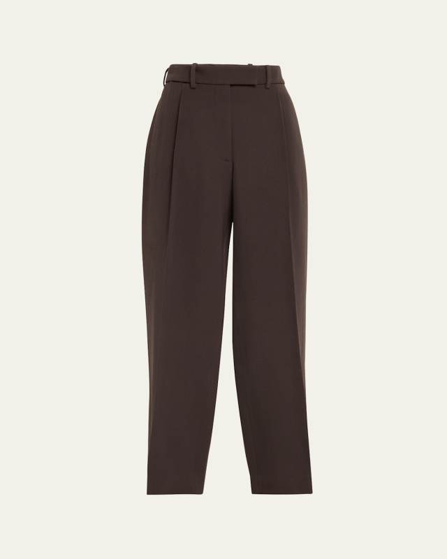 Roan Pintuck Oversized Wool Pants