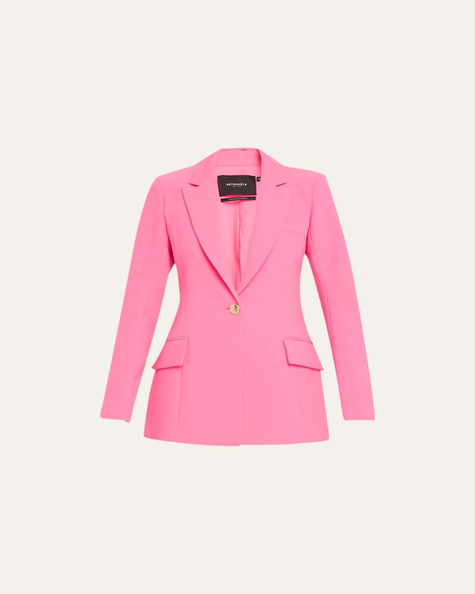 Kristen Single-Breasted Woven Cutaway Blazer