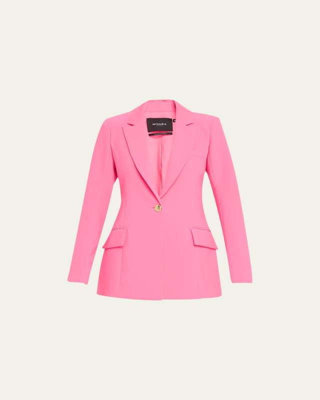 Kristen Single-Breasted Woven Cutaway Blazer