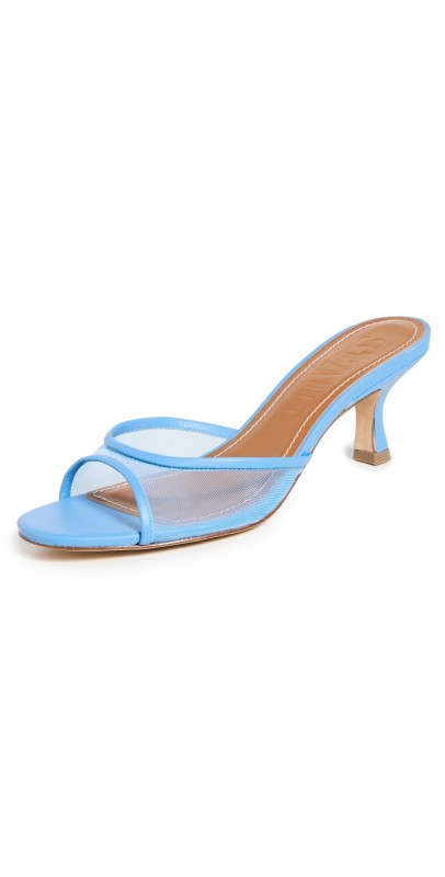 STAUD Brigitte Mules Staud Blue Mesh
