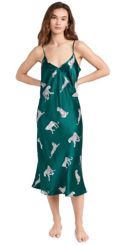 Petite Plumeulberry Silk Panthre de Luxe Cosette Slip Emerald