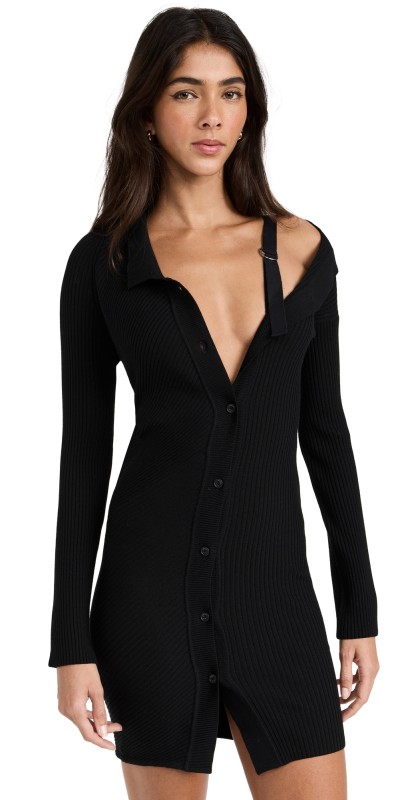 Jacquemus La Robe Maille Colin Dress Black