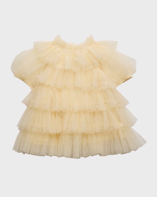 Girl's Bebe Love Parade Tulle Dress, Size 3M-24
