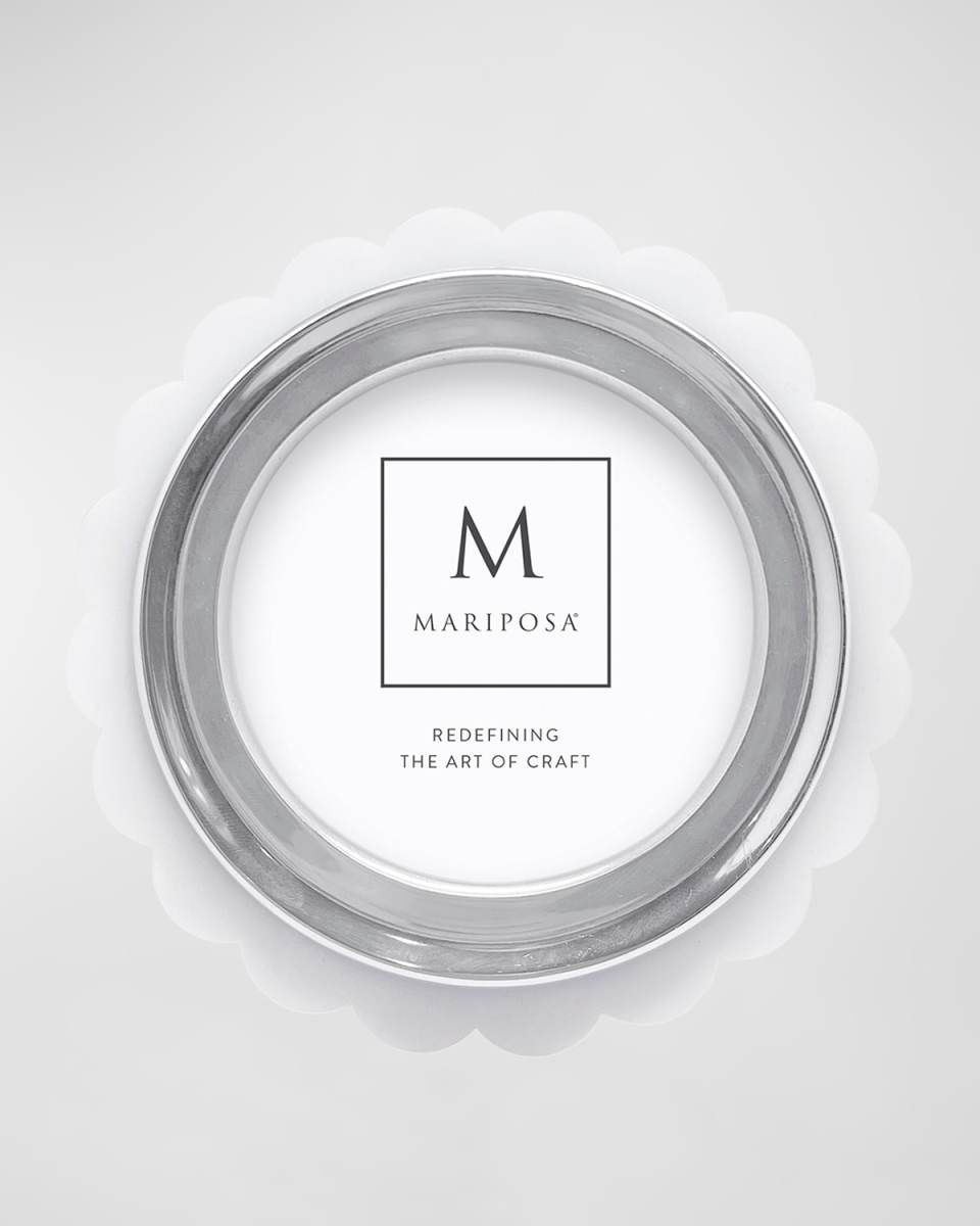 Acrylic Scallop Round Frame, 4" Round