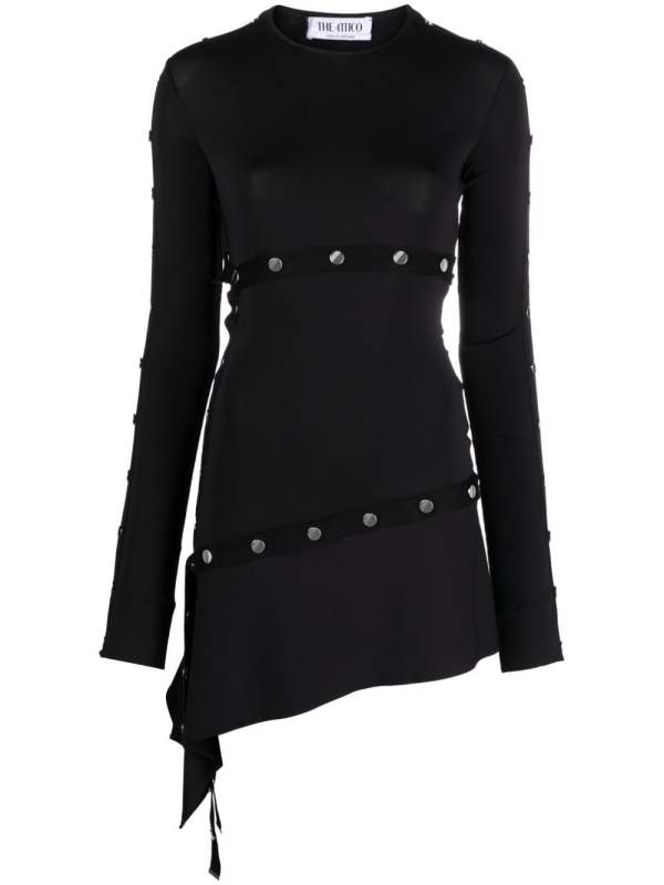 studded asymmetric convertible dress