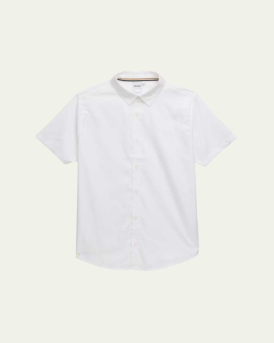 Boy's Short-Sleeve Button Shirt, 4-16