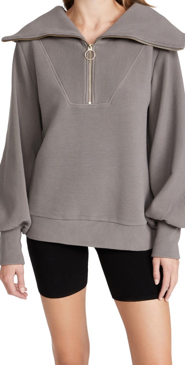 Varley Vine Half Zip Deep Charcoal