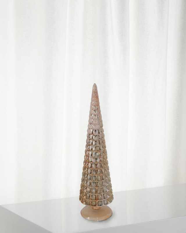 24" Tree Topiary On Stand Christmas Decoration