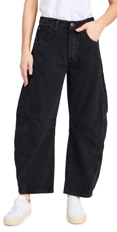 Free People We The Free Good Luck Mid-Rise Barrel Jeans Soundwave