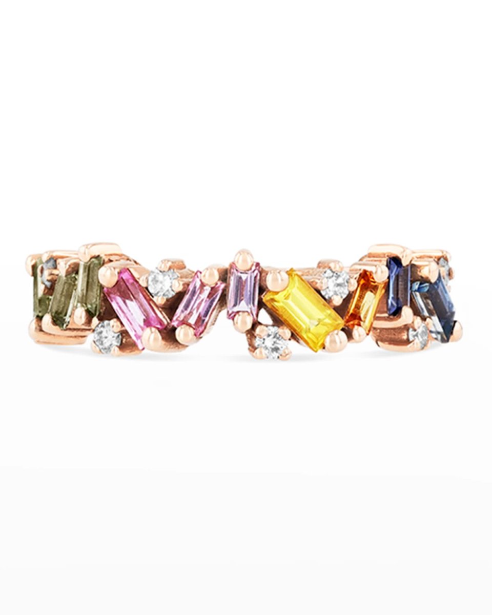 Pastel Sapphire Frenzy Half-Band Ring Size 4-8