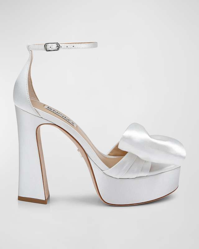 Alora Silk Bow Platform Sandals