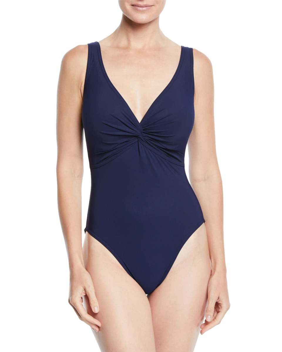 Twist Underwire One-Piece Swimsuit (D+ Cup)
