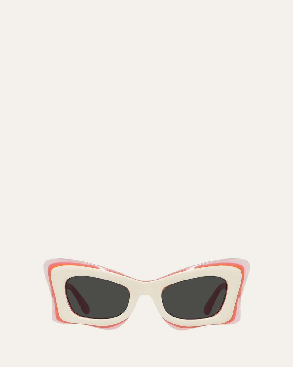 Multicolor Acetate Butterfly Sunglasses