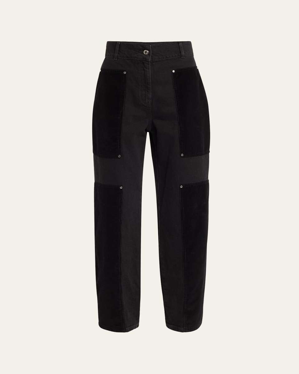 Elyssa Straight-Leg Patch Jeans