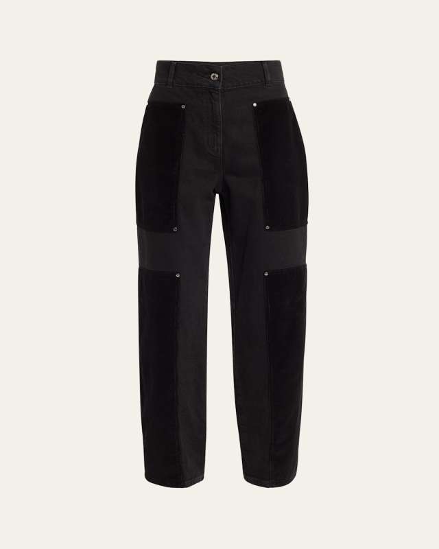Elyssa Straight-Leg Patch Jeans