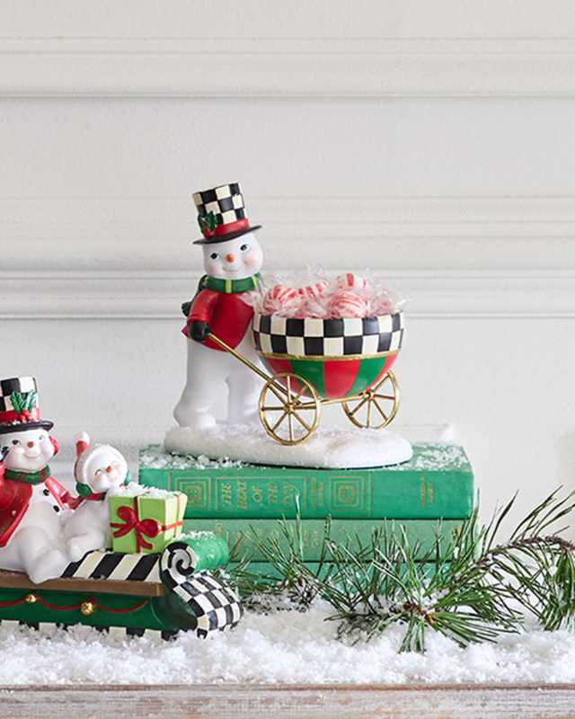 Cozy Christmas Snowman Cart Bowl