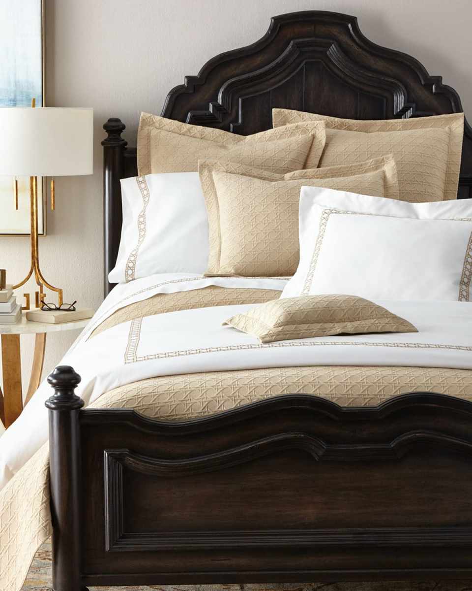 3-Piece King Cane-Embroidered Duvet Set