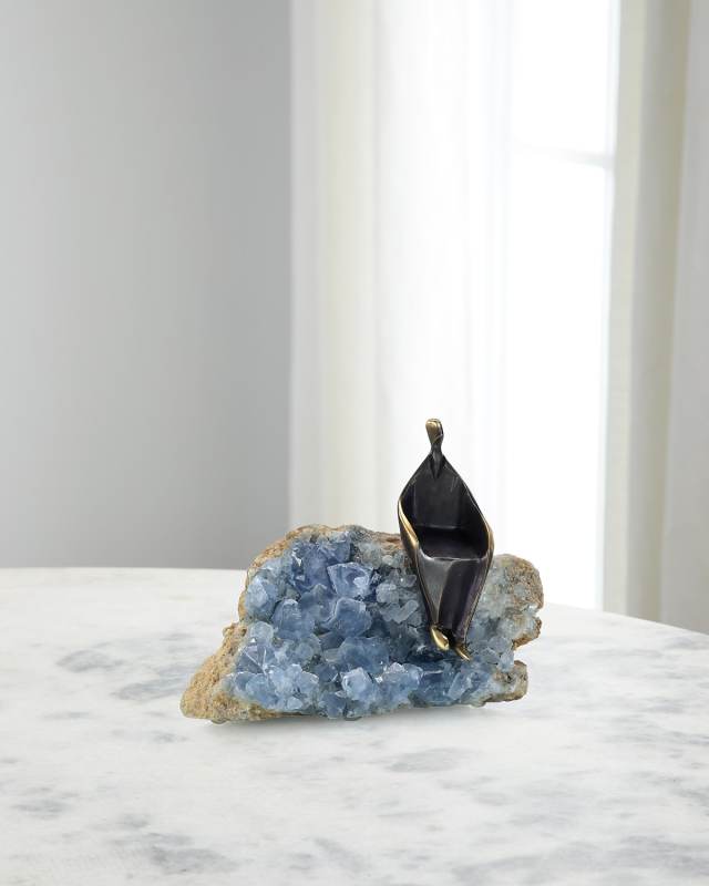 Cloaked Figure Sculpture on Kyanite III