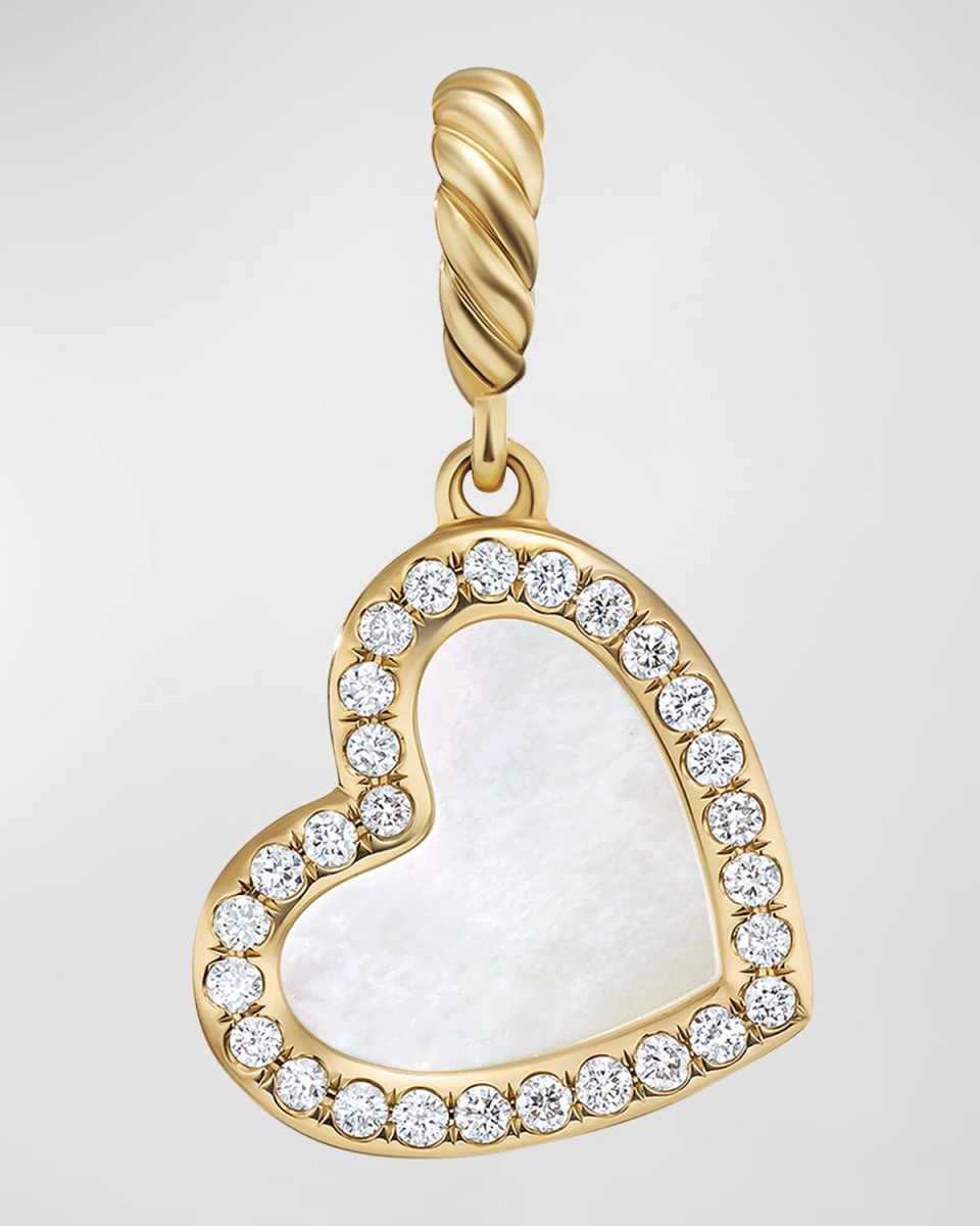 DY Elements Heart Pendant with Diamonds in 18K Gold, 19.5mm