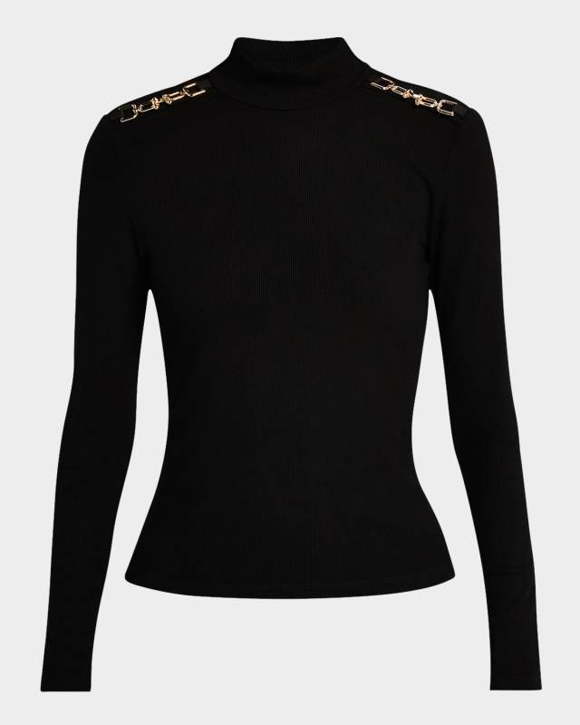Alianna Rib-Knit Chain Top