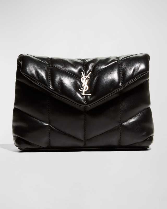 Lou Puffer YSL Pouch in Quilted Leather