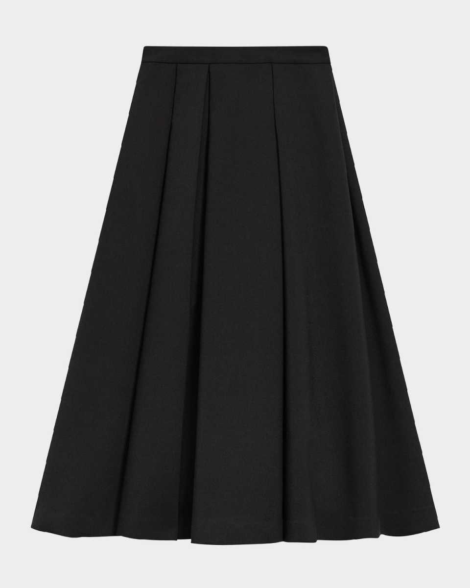 Pleated A-Line Skirt