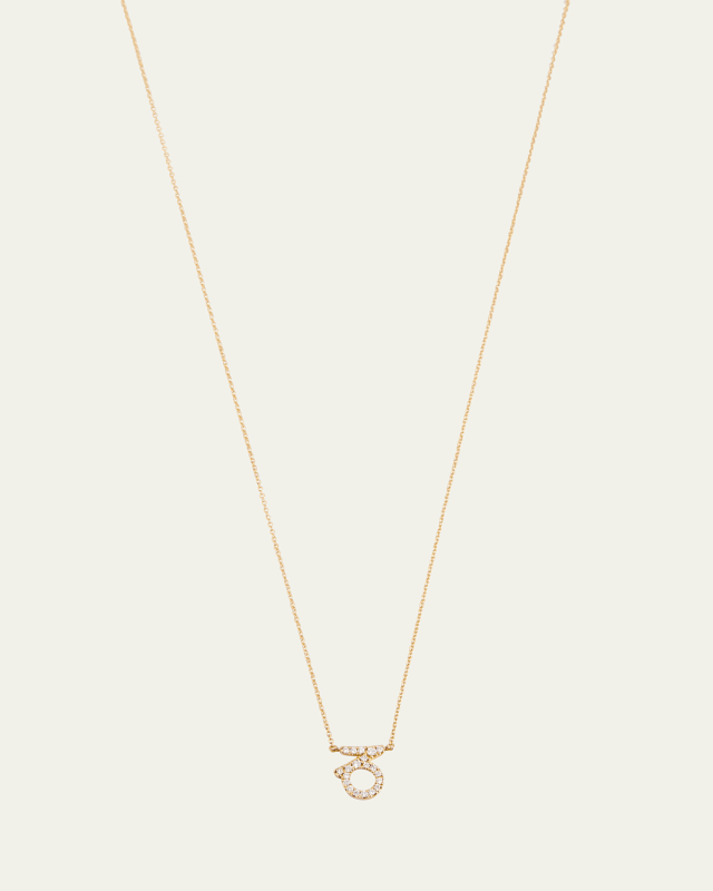 Star Sign Necklace, Capricorn, in Yellow Gold and White Diamonds