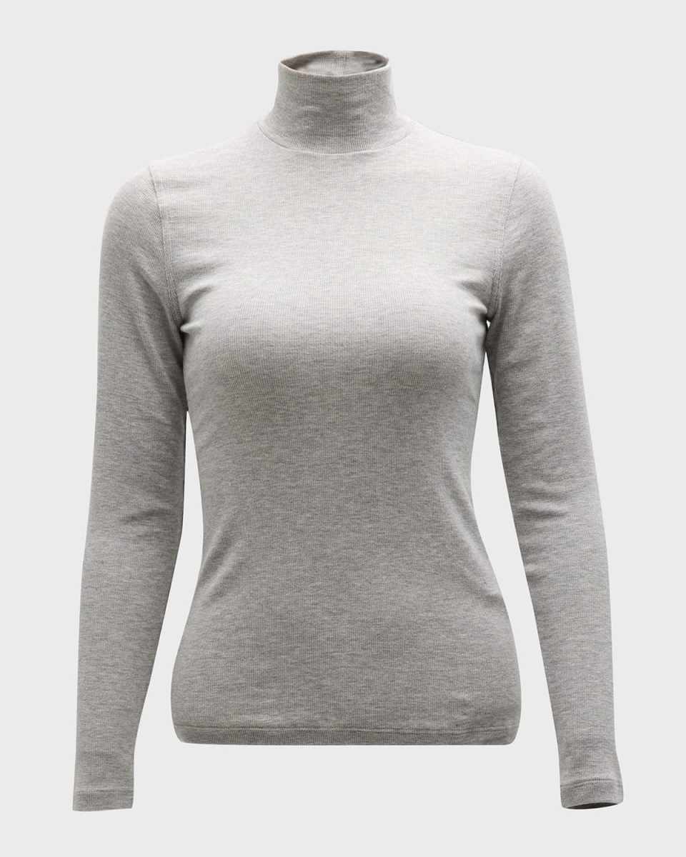 Ribbed Turtleneck Top