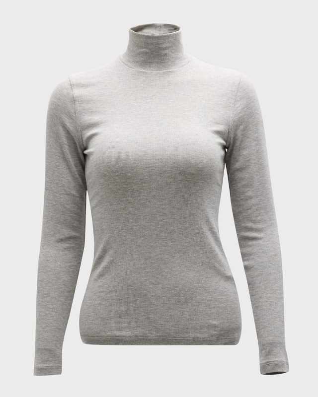 Ribbed Turtleneck Top
