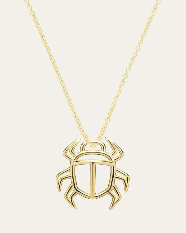 Beetle Necklace in 9k Gold