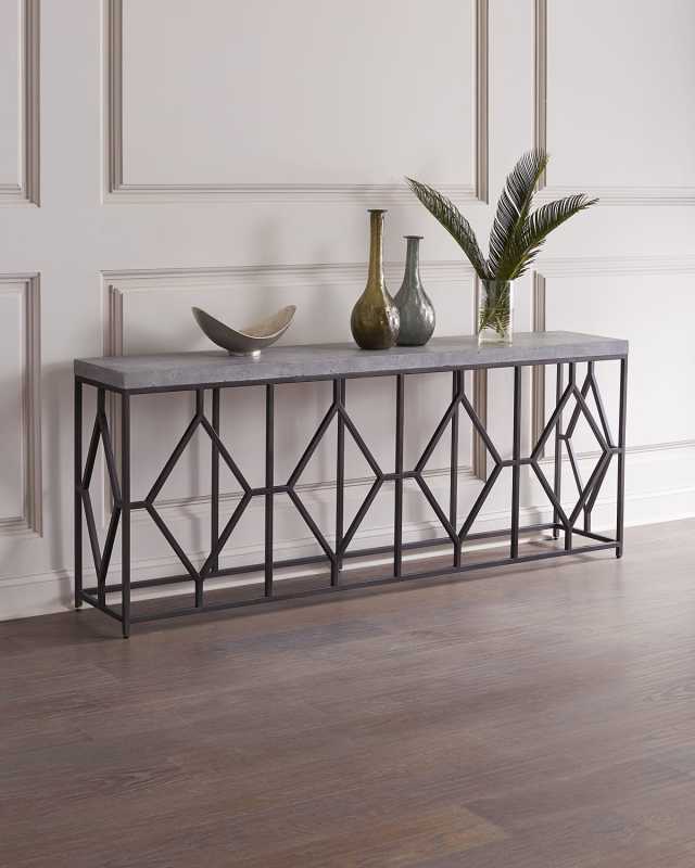 Bella Metal & Concrete Console Table