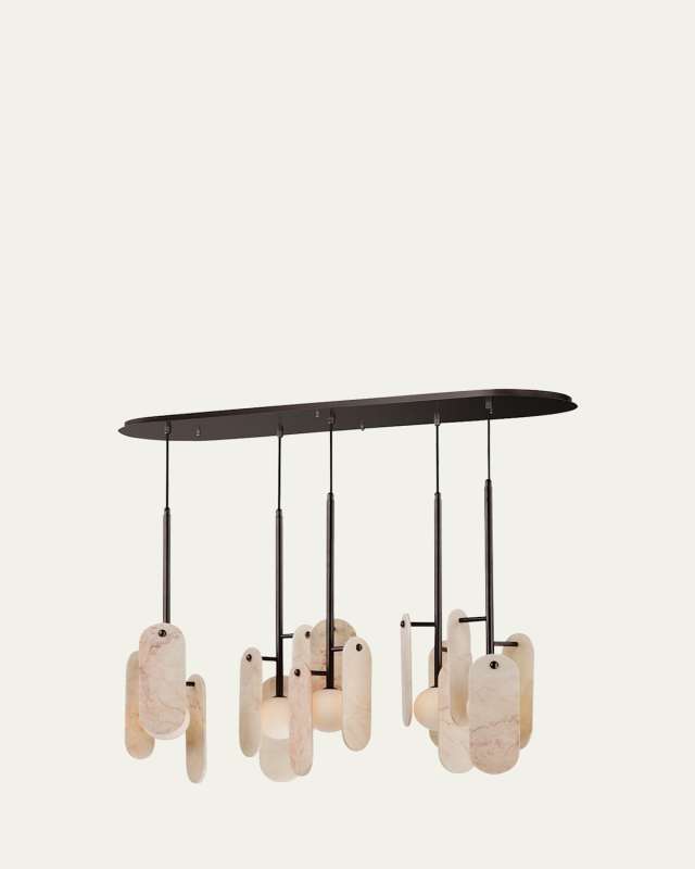 x Nina Magon design from Studio M Megalith 5-Light Pendant Rose Jade Onyx
