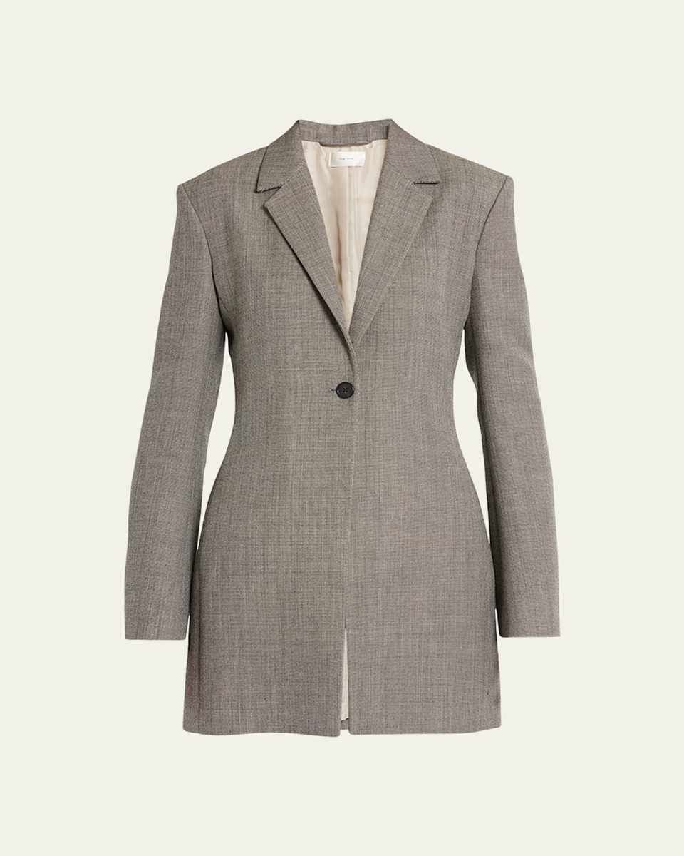Enny One-Button Wool Jacket