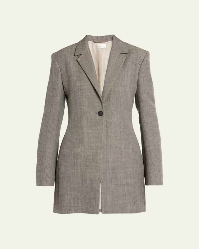 Enny One-Button Wool Jacket