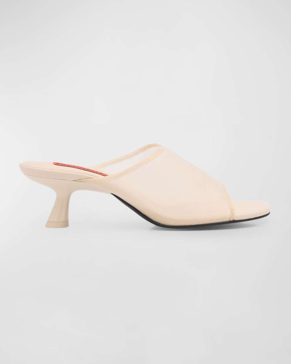 Beep Sheer Mesh Mule Sandals