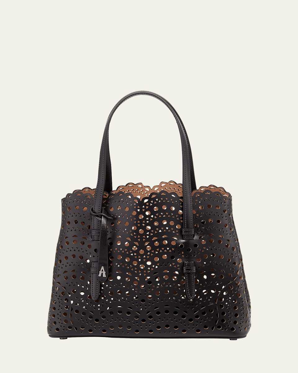 Mina 25 Tote Bag in Vienne Wave Perforated Leather