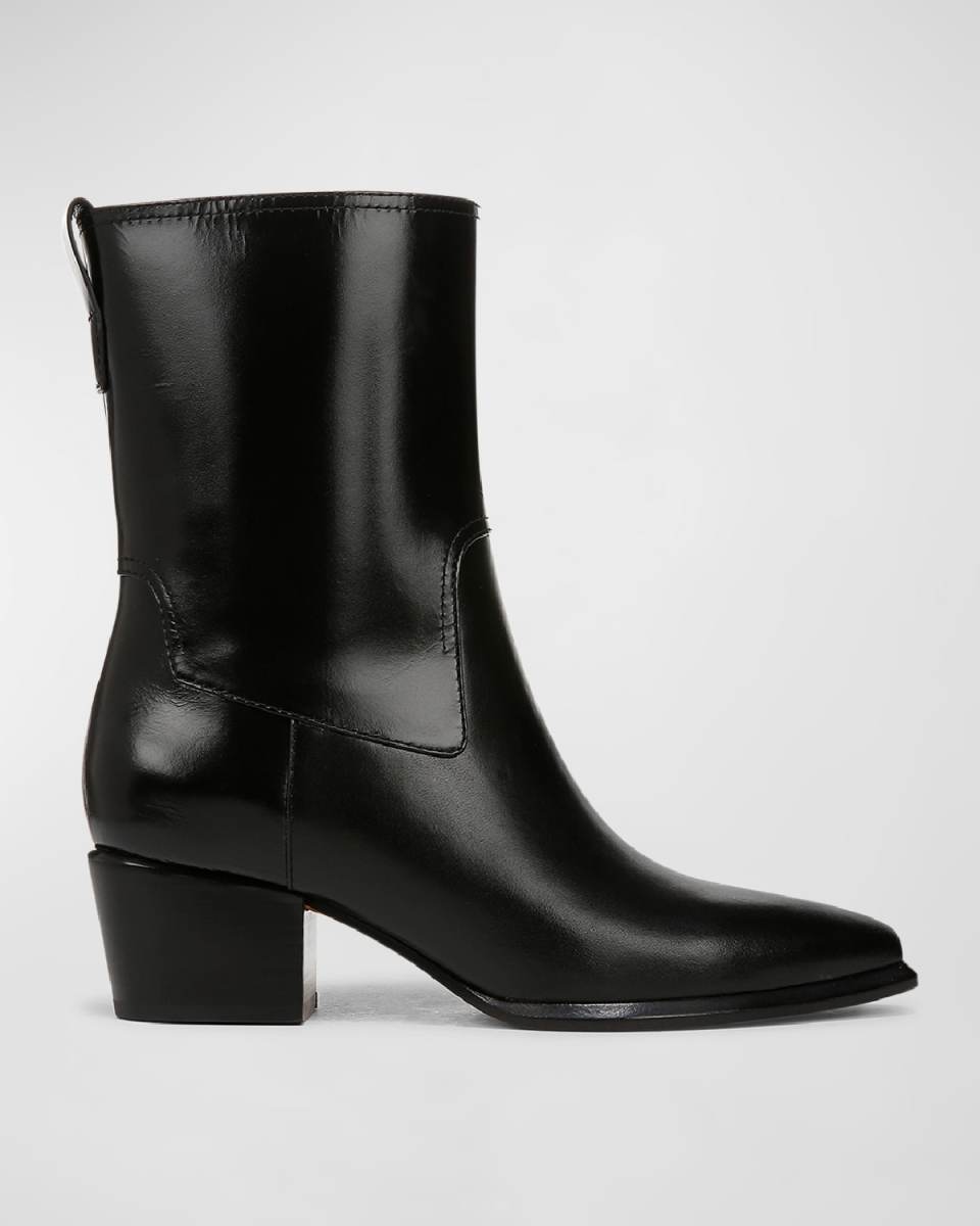 Arlington Western Leather Ankle Boots