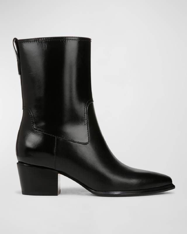 Arlington Western Leather Ankle Boots