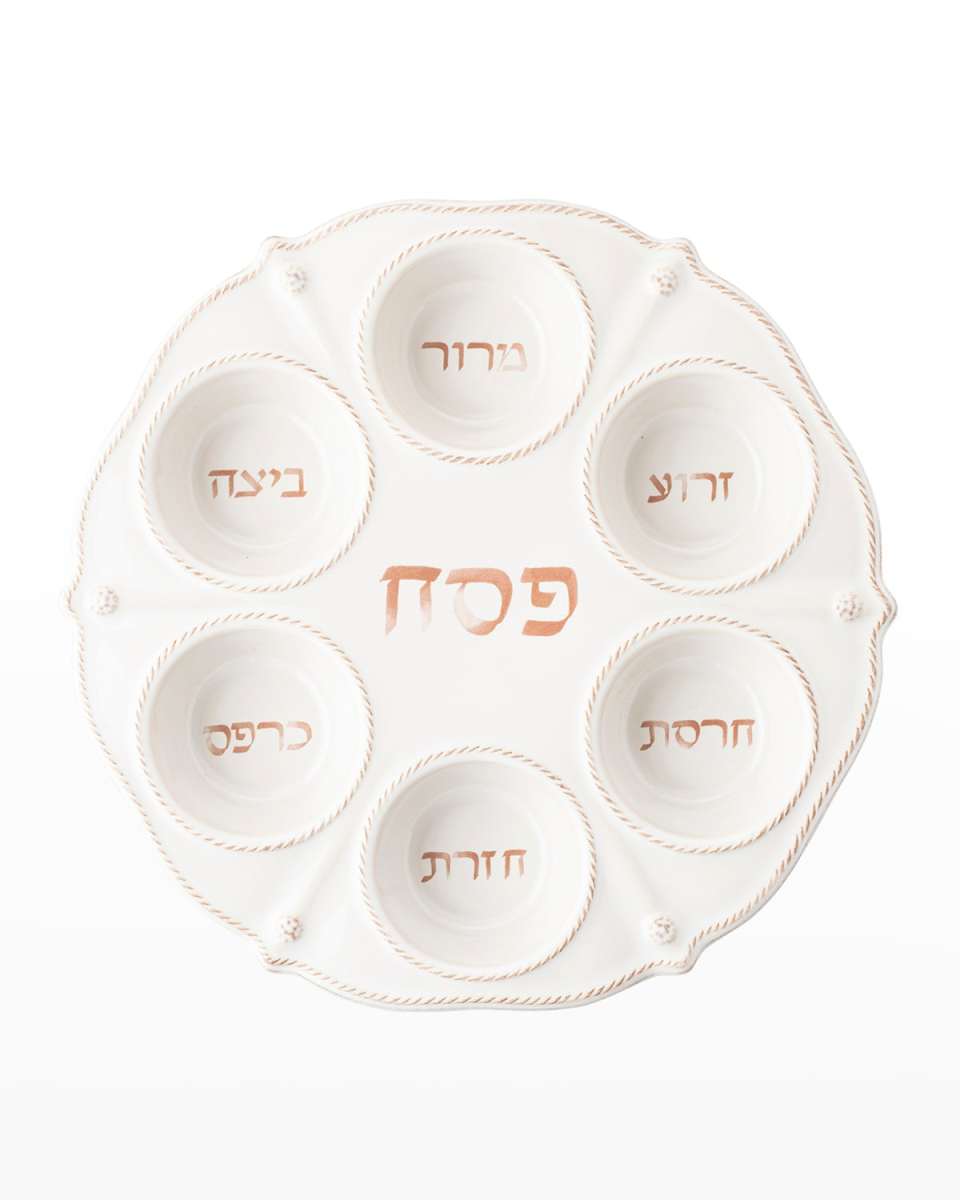Berry & Thread Seder Plate - Whitewash