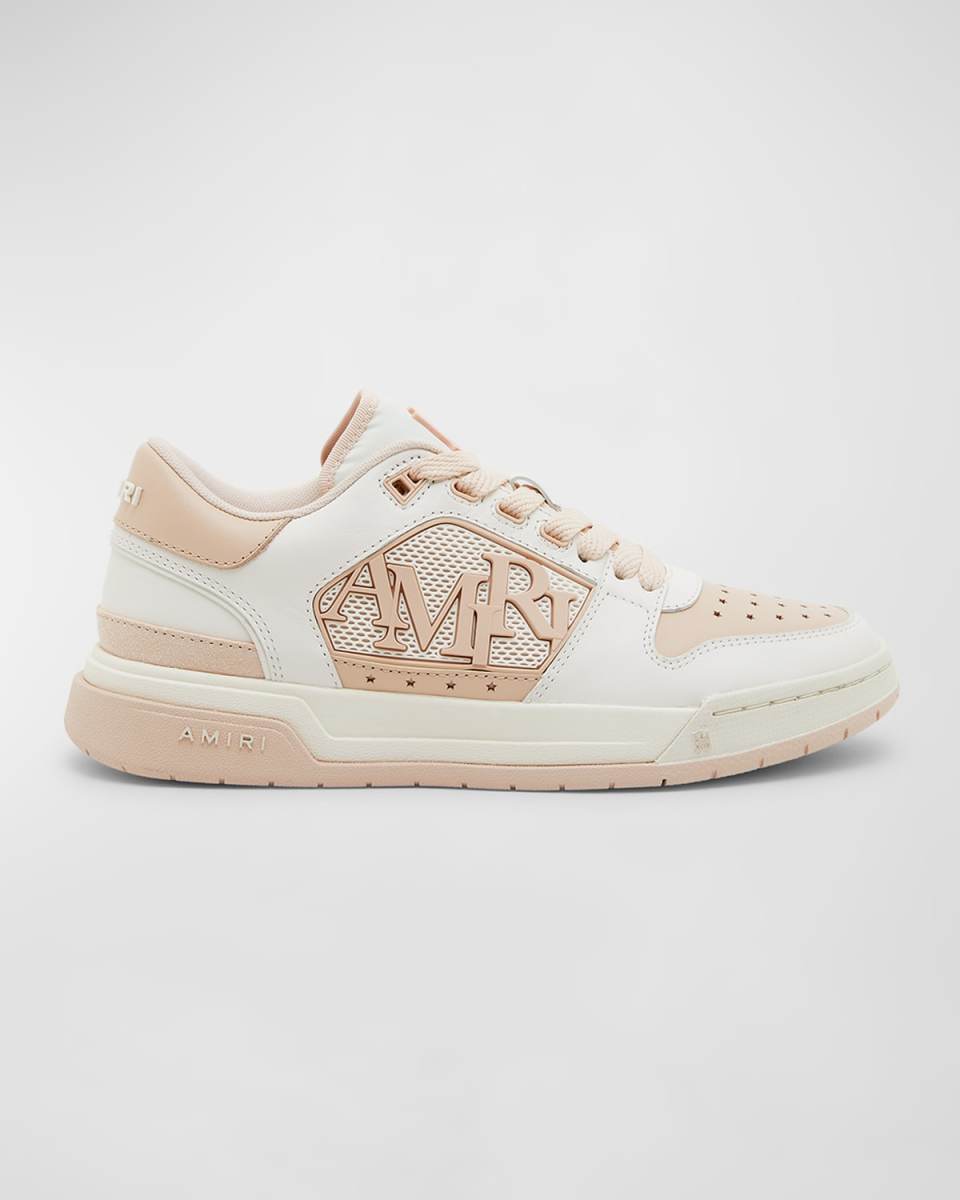 Bicolor Leather Low-Top Sneakers