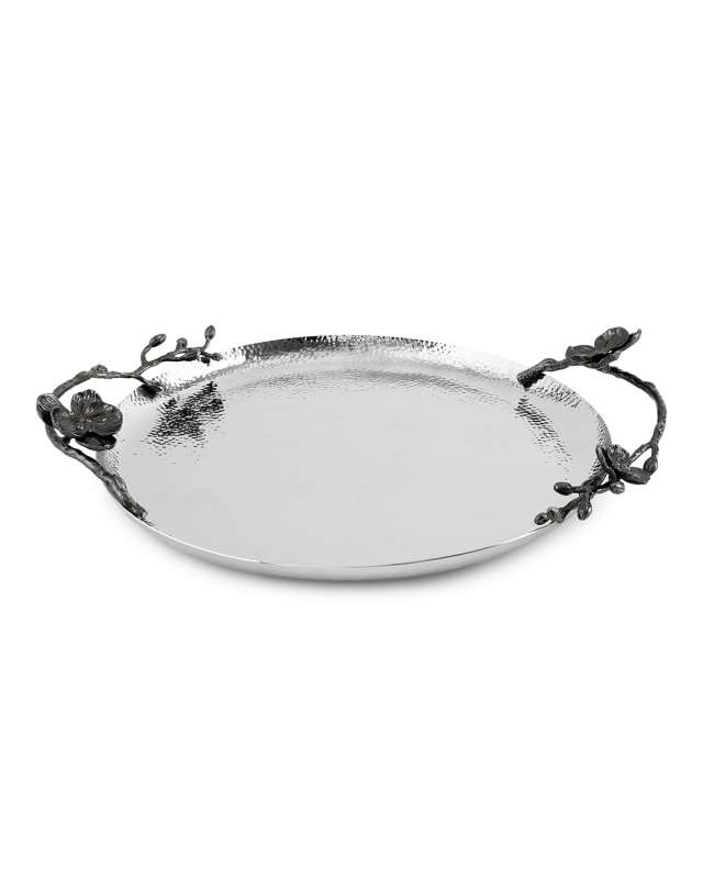 Black Orchid Round Platter